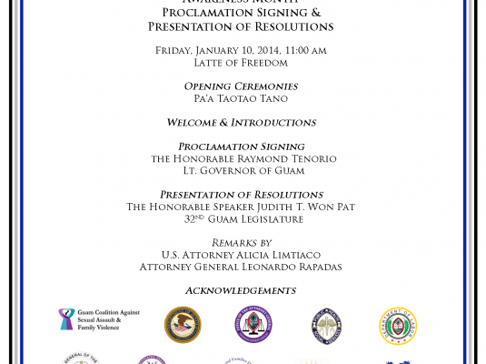 Human Trafficking & Stalking Proclamation & Presentation of Resolutions